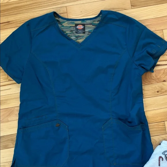 Dickies scrub set pants and shirt XL tall Caribbean blue color - Picture 2 of 9